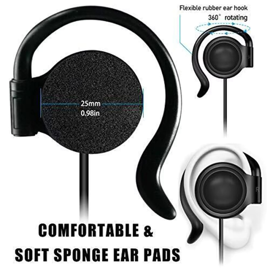 CUGUU Ein-Ohr-Kopfhörer In-Ear mit 3,5 mm Klinkenanschluss in Schwarz - Bild 5