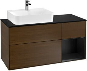 V&B Waschtischunterschrank Finion in Walnuss, Breite: 120 cm, Tiefe: 50,1 cm, Höhe: 50,1 cm - Bild 1