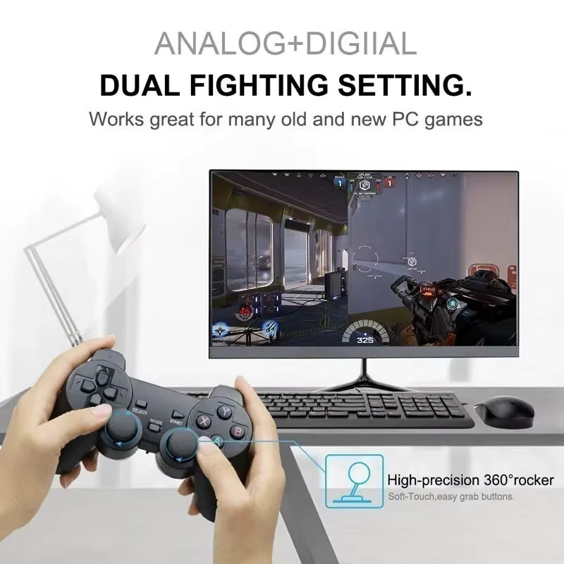 Universeller 2,4G Kabelloser USB-Gamepad Joystick für PC, Android und Handy in Schwarz - Bild 4