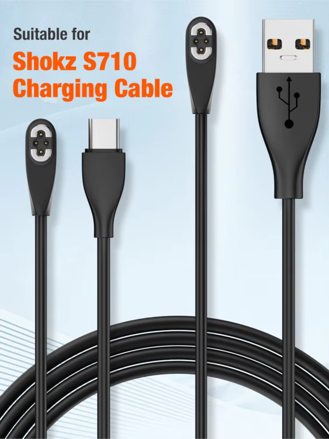 Magnetisches USB-C-Ladekabel für SHOKZ OpenSwim Pro S710 in Schwarz - Bild 6