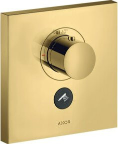 Hansgrohe ShowerSelect HF UP-THM Duschset mit Thermostat und einer zusätzlichen Abgang in eckiger Form, Farbe Gold - Bild 1