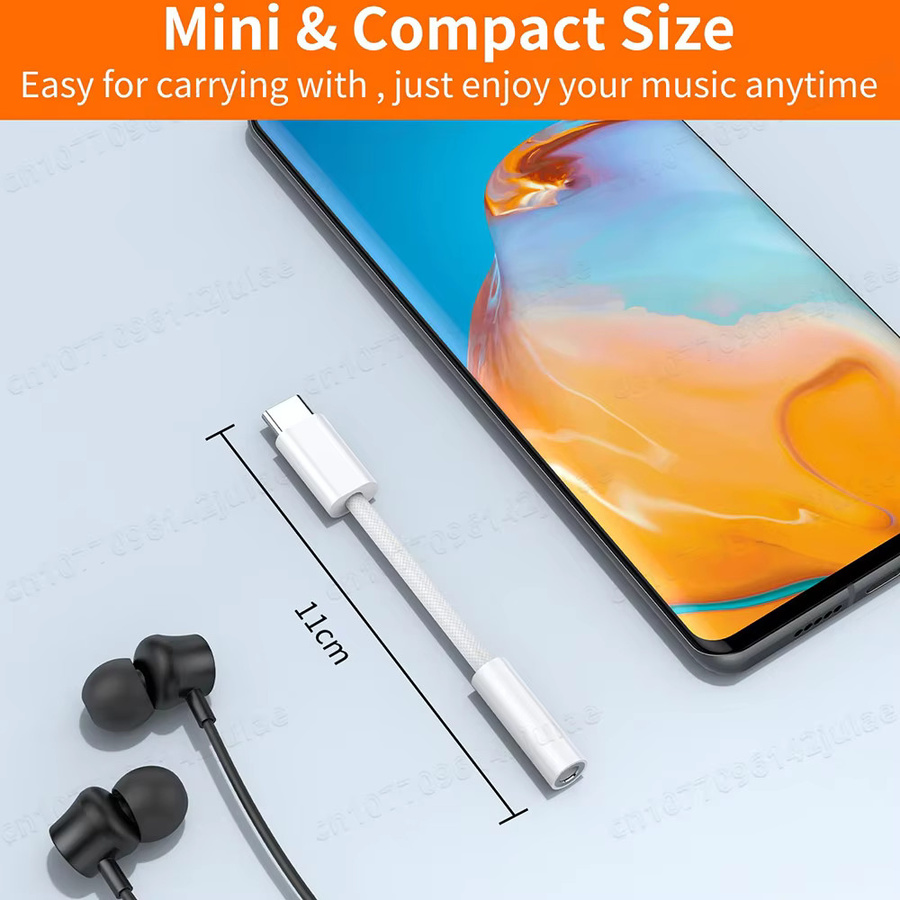 Nnbili USB-C auf 3,5 mm Klinke Audio Adapter in Weiß für iPhone 15 Pro Max Plus, iPad Pro und MacBook - Bild 2