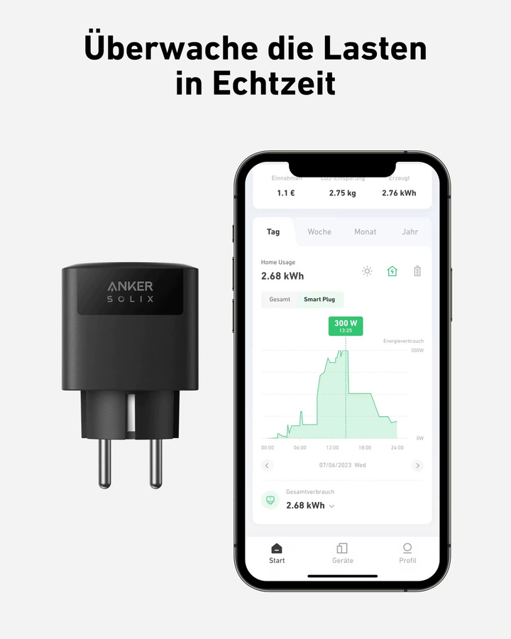 Anker SOLIX Smart Plug Gen 2 WLAN und Bluetooth Steckdose in Schwarz - Bild 4