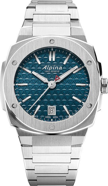 Alpina Damenuhr, Quarz, Edelstahl, Blau, 34 mm, 10 ATM - Bild 1