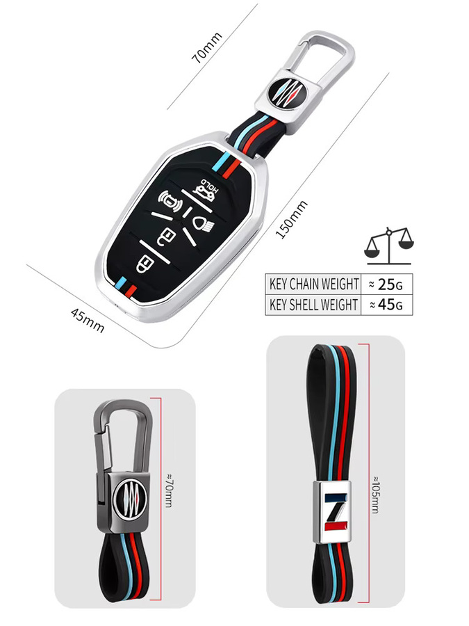5-Tasten Smart Key Gehäuse mit Fernbedienung für SsangYong G4 Rexton 2020, Auto Shell Fob Abdeckung, Schwarz - Bild 5