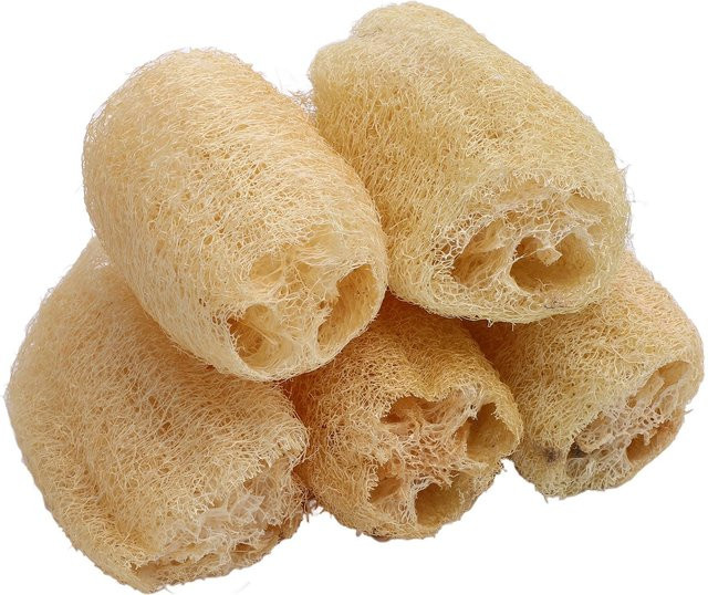 Koogeelife Luffa Spülbürsten Set aus Naturfasern, 5 Stück, beige - Bild 1