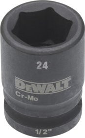 DeWalt Steckschlüssel kurz 24mm 1/2 Zoll schwarz DT7541-QZ - Bild 2