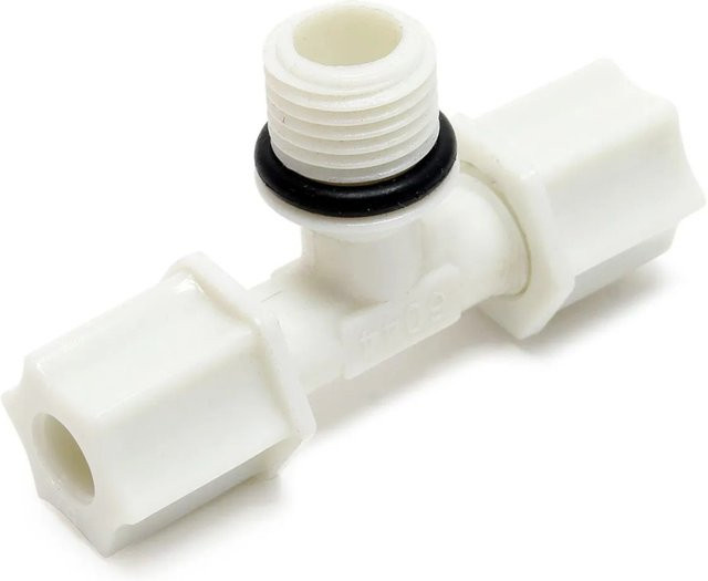 Naturewater Jaco T Fitting V2 Schlauchanschluss für Umkehrosmose in Weiß mit 1/2 Zoll AG und 6,35 mm sowie 12,7 mm Anschlüssen - Bild 1