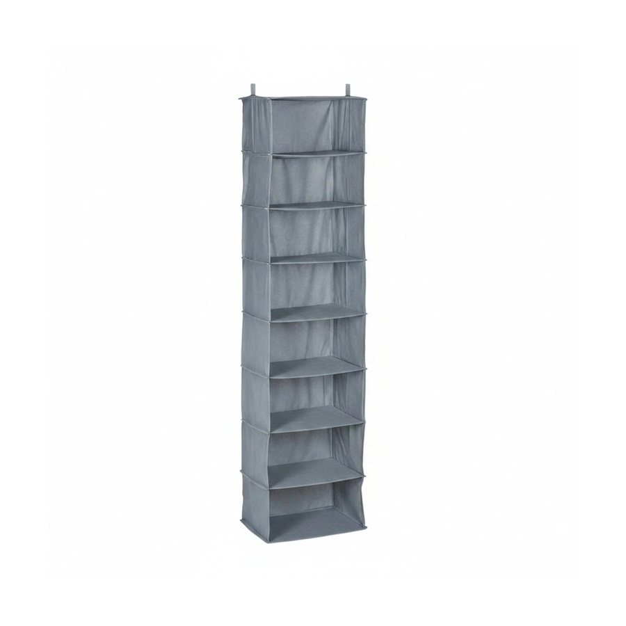Relaxdays Hängeregal Kleiderschrank mit 8 Fächern aus Baumwolle und Polyester, faltbar, B/T/H: 140 x 36 x 20 cm - Bild 2