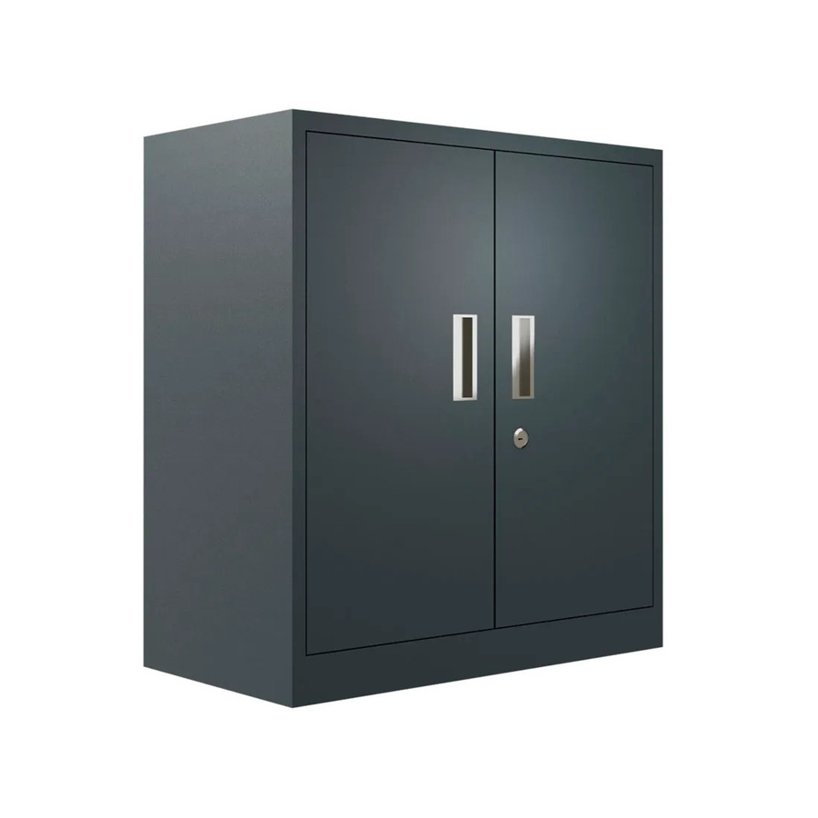 AR Shelving Metallschrank aus Stahl mit Schloss und Regalböden in Anthrazit, B/H/T: 90 x 82,2 x 43,4 cm - Bild 2