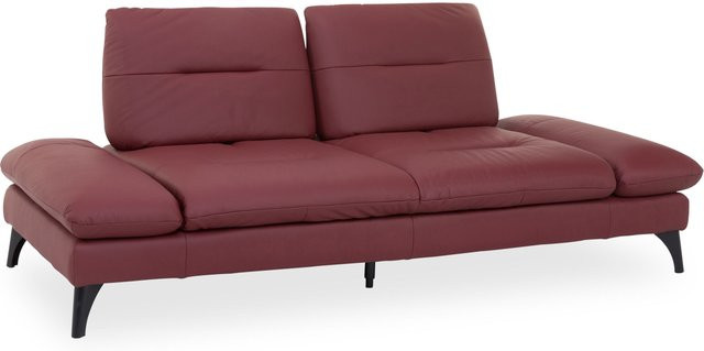 Modernes 2,5 Sitzer Sofa PACIFIC aus Leder in Anthrazit, B/T/H: 226 x 90 x 75,5 cm - Bild 1