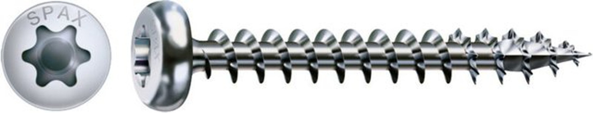 Spax Holzschraube mit Torx-Antrieb aus Stahl, Farbe: Silber, Durchmesser: 4,5 mm, Länge: 25 mm, 1000 Stück - Bild 2