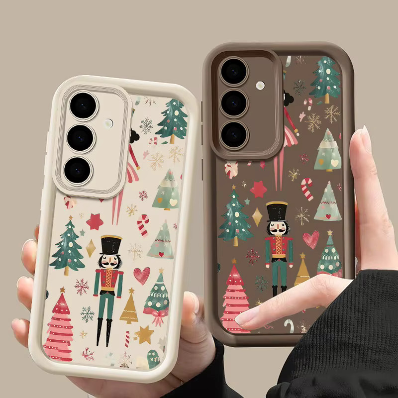 Weihnachtsbaum Handyhülle für Samsung Galaxy A56 A16 A17 A36 A26 A55 A54 A15 S24 S25 FE S23 S22 Ultra in Weiß und Multicolour - Bild 5