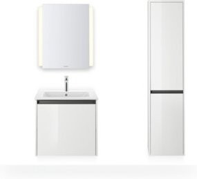 Duravit Hochschrank Ketho.2 in Weiß Hochglanz, 2 Türen, Wandmontage, B/T/H: 40 x 36 x 176 cm - Bild 1