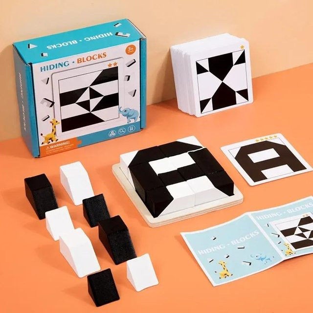 Montessori Geometrische Formen Puzzles, Holz, ab 3 Jahre - Bild 1