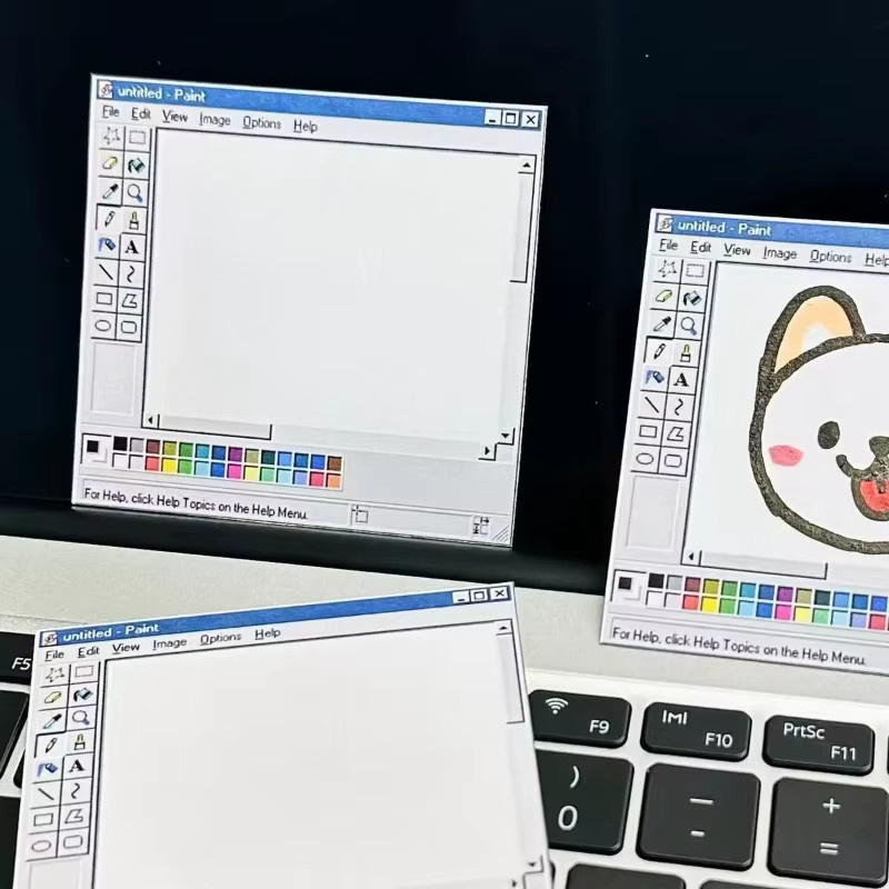 Vintage Computer Haftnotizen Skizzenblock mit 50 Blatt in Multicolour - Bild 2