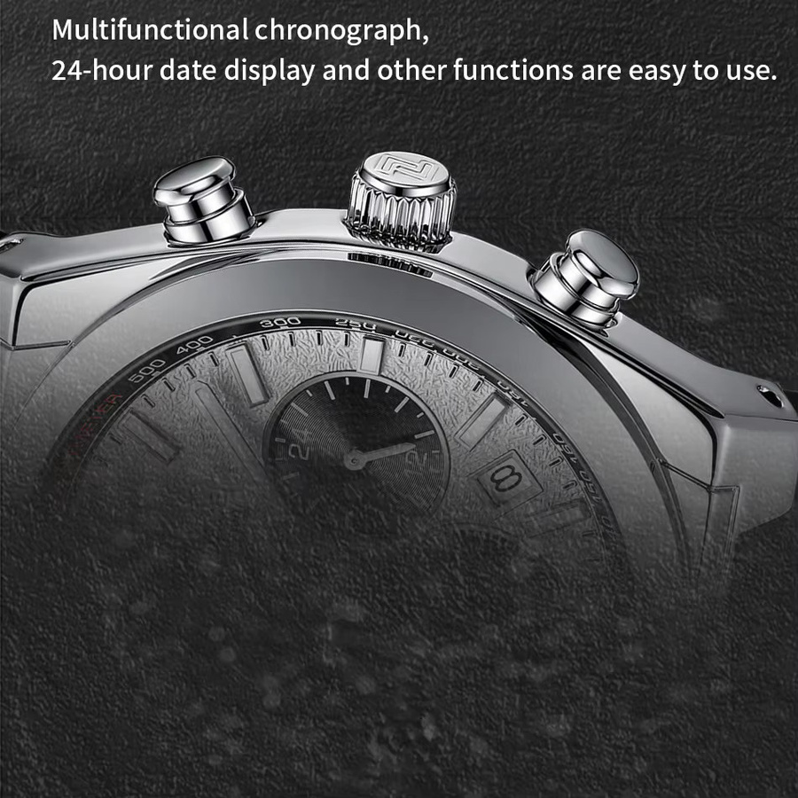 NAVIFORCE Chronograph Armbanduhr, Quarz, Edelstahl, Silber, Herren - Bild 6