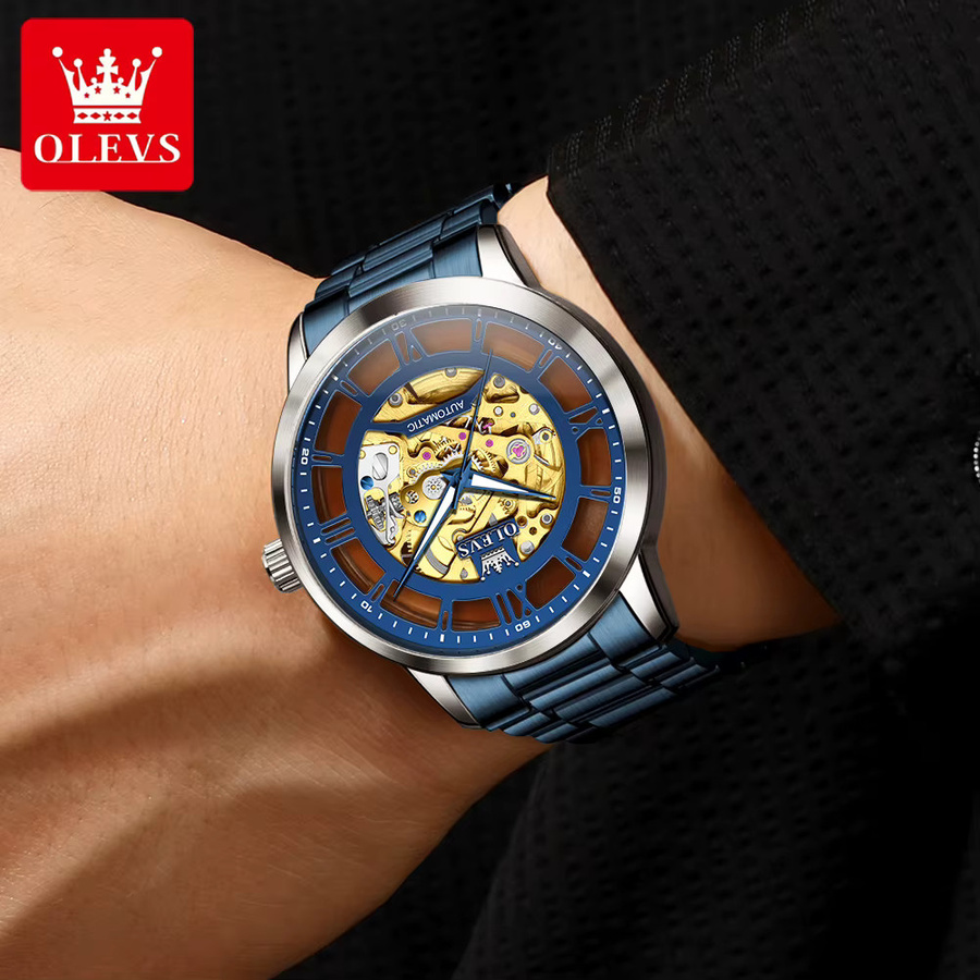 OLVES Armbanduhr Automatik, Edelstahl, Weiß, Herren - Bild 2