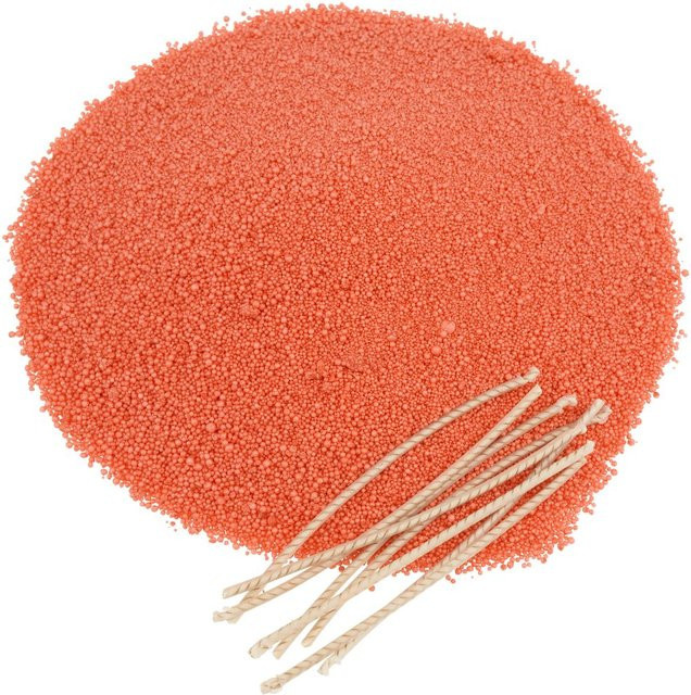 Stellwag creative Kerzensand in Pastell-Orange mit 8 Dochten, 175 g - Bild 1