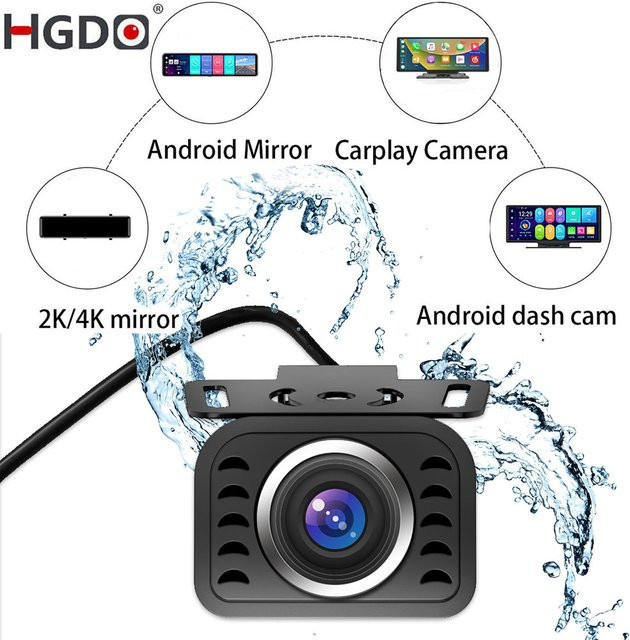 HGDO R35 IMX335 Rückfahrkamera in Schwarz mit 2K Full HD, Nachtsicht, Einparkhilfe, Wasserdicht und 170 Grad Weitwinkel - Bild 1