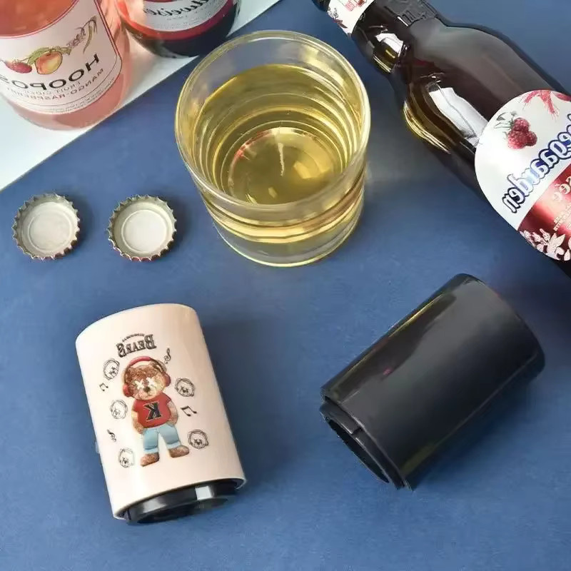 YEGBONG Magnetischer Flaschenöffner in Schwarz, multifunktionaler Bier- und Weinöffner - Bild 3