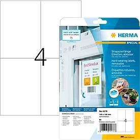 Herma Folienetiketten Special Nr. 4576, weiß, matt, wetterfest, bedruckbar, B: 10,5 cm, H: 14,8 cm, 80 Stück - Bild 1
