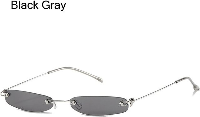 Yiran Health & Beauty Sonnenbrille, randlos, rechteckig, grau, Unisex - Bild 1