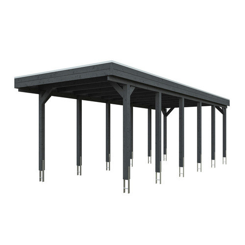 SKANHOLZ Carport Friesland aus Fichte mit EPDM-Flachdach in Schiefergrau, B: 860 cm, T: 320 cm - Bild 3