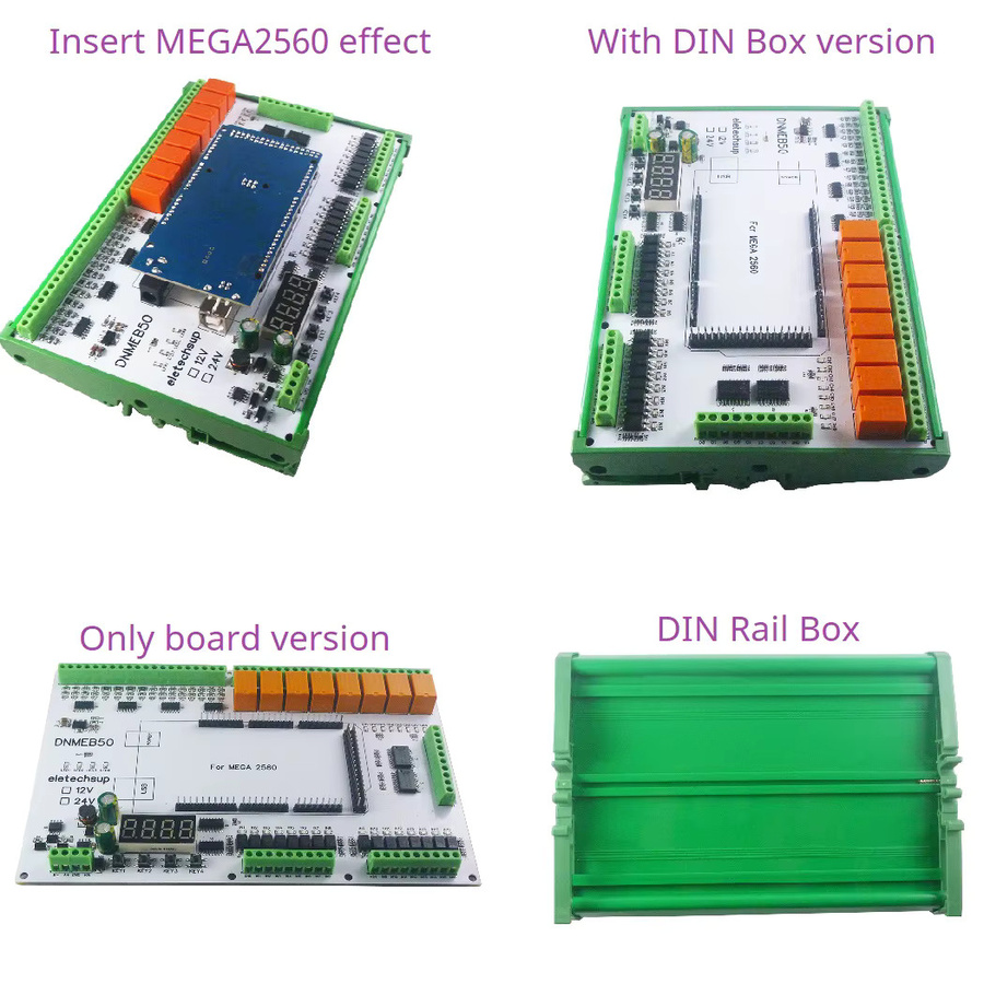 eletechsup Erweiterungsplatine für Arduino MEGA2560 R3 und PLC mit 16 AI, 16 DI, 16 DO, RS485, 4-20mA Strom und 0-5V/10V/30V Spannung sowie Relais und MOS-Kontakten - Bild 3