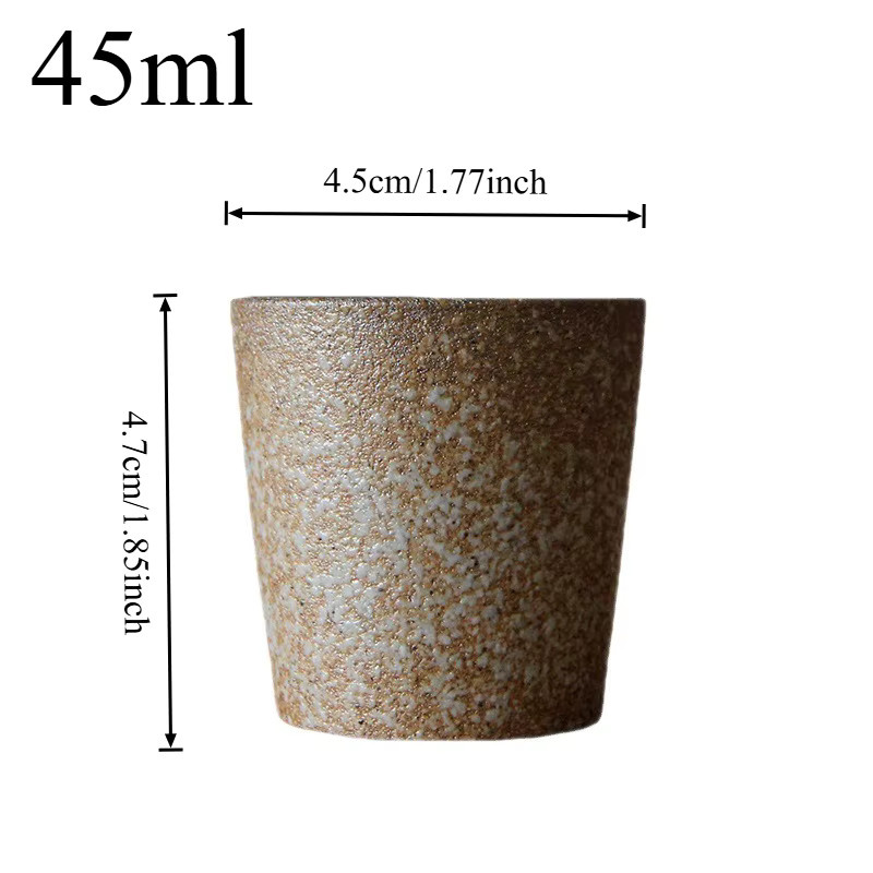 Japanische Teetasse aus grober Keramik im Holz-Look für dein Tee-Set - Bild 2
