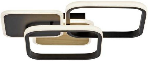 Just Light SEVENT LED-Deckenleuchte in Holz-Braun, 36W, H: 8,7 cm x B: 39,4 cm - Bild 1
