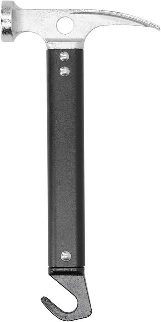Meterk Camping Hammer aus Aluminiumlegierung mit Heringzieher in Schwarz und Silber - Bild 1