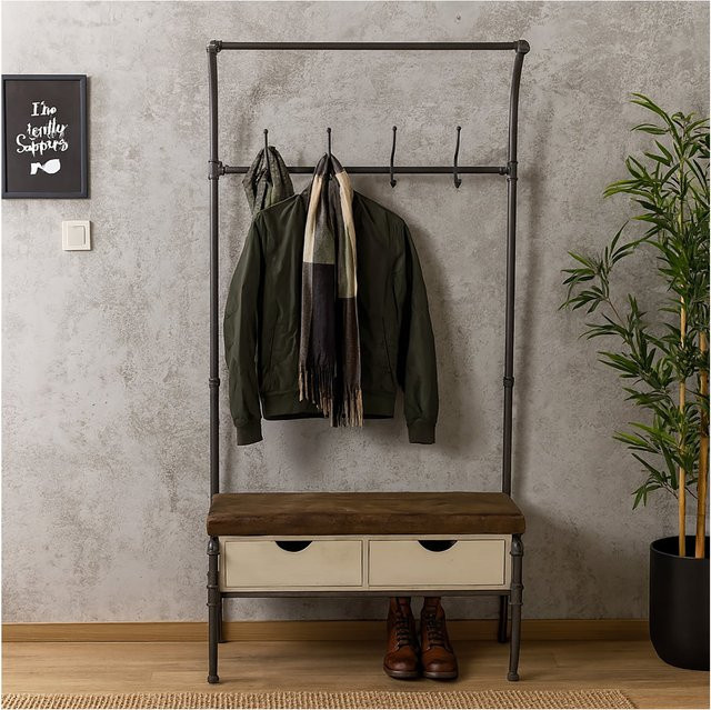 HTI-Line Garderobe Steampunk mit Kleiderstange und Schubkästen - Bild 1