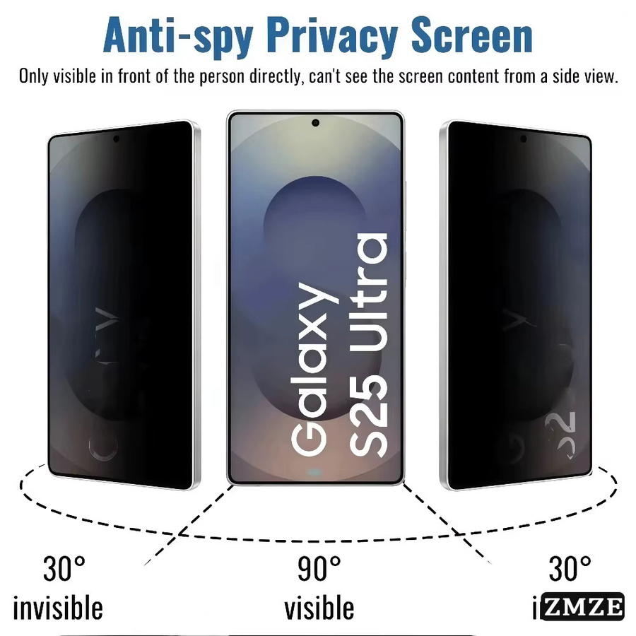 2 Stück Datenschutz Displayschutz aus gehärtetem Glas für Samsung Galaxy S26 S25 S24 Plus Ultra Edge FE transparent - Bild 4