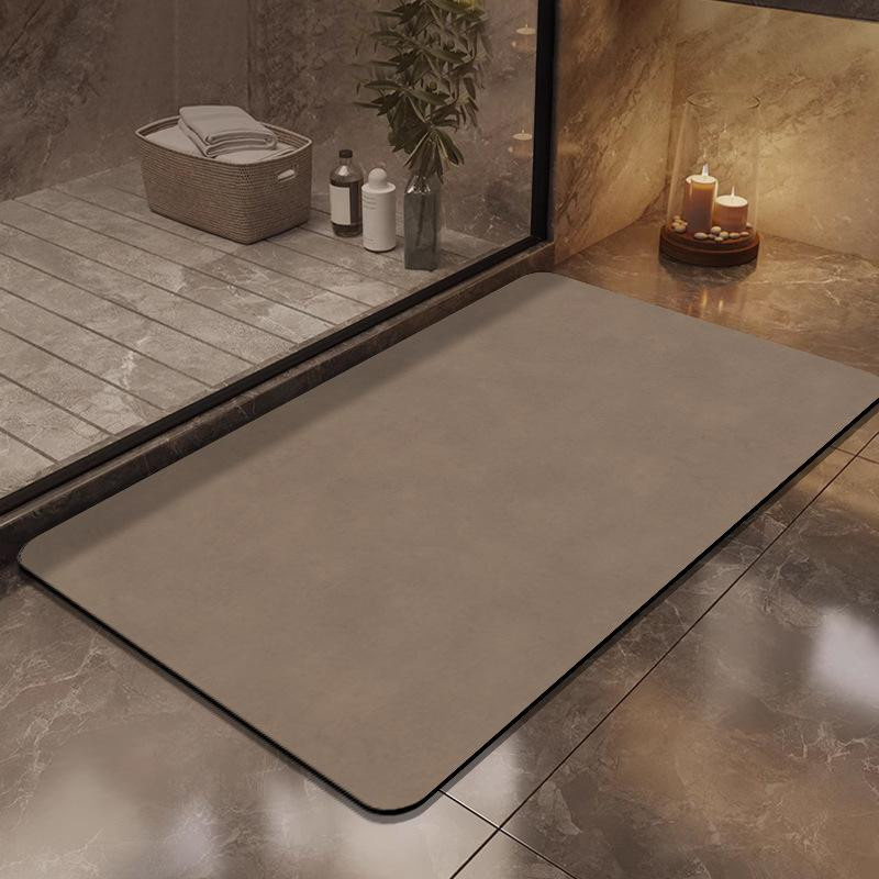 Yiran Health & Beauty Kieselgur Wasserabsorptionsmatte, rutschfeste und schnelltrocknende Fußmatte für Badezimmer und Küche, Grau, B/T: 120 x 80 cm - Bild 1