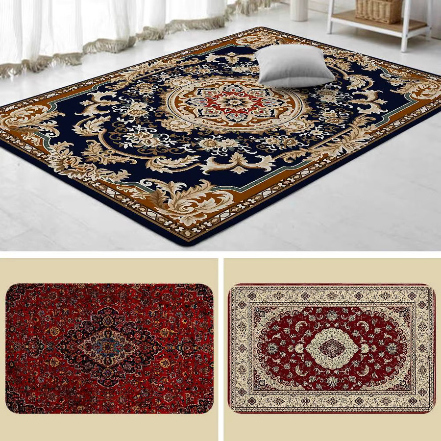 Beast Kingdom Persischer Teppich mit floralem Muster, Waschbar und Rutschfest, Multicolour, B/T: 60 x 40 cm - Bild 2