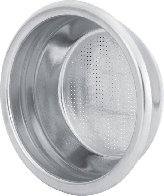 mfySpace Doppel-poröser Filterkorb aus Edelstahl für halbautomatische Kaffeemaschinen mit bodenlosem Griff, Grau, 58 mm - Bild 1