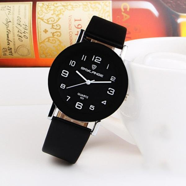 Your Fashion Armbanduhr, Quarz, Leder, Schwarz, Damen - Bild 1