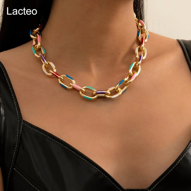 Lacteo Halskette, Bunte Tropfen, Gold, Damen - Bild 1