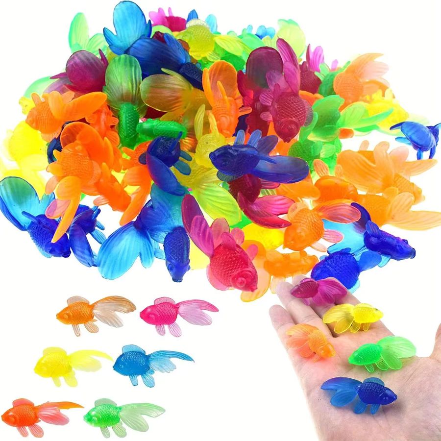 20 Stück Bunte Künstliche PVC Fische als 3D Aquarium Dekoration und Schreibtisch Ornament von ZSY - Bild 2