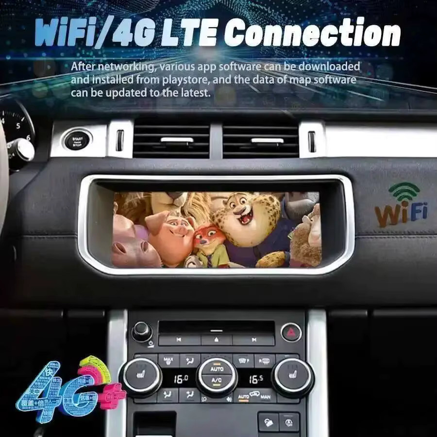 NAVIRIDER Android Multimedia-Autoradio mit GPS-Navigation und Carplay für Land Rover Evoque L538 (2012-2018), Schwarz - Bild 2