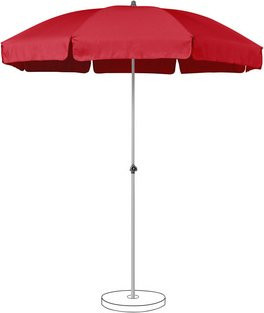 Suncomfort by Glatz Sonnenschirm Siesta in Rot mit Stahlgestell, Breite: 200 cm, Höhe: 214 cm - Bild 1