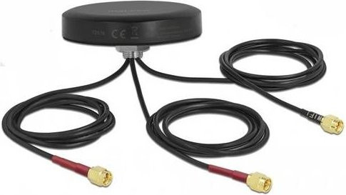Delock 12676 Innenantenne LTE Dual-Band für 4G, Wi-Fi und Bluetooth in Schwarz - Bild 1