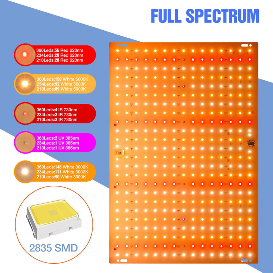 CanLing 300W LED Vollspektrum-Wachstumslampe Quantum Board Pflanzenbeleuchtung für Gewächshaus und Hydroponik - Bild 2