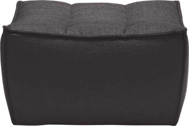 Ethnicraft N701 Polsterhocker in Grau mit Stoffbezug und minimalistischem Design - Bild 1