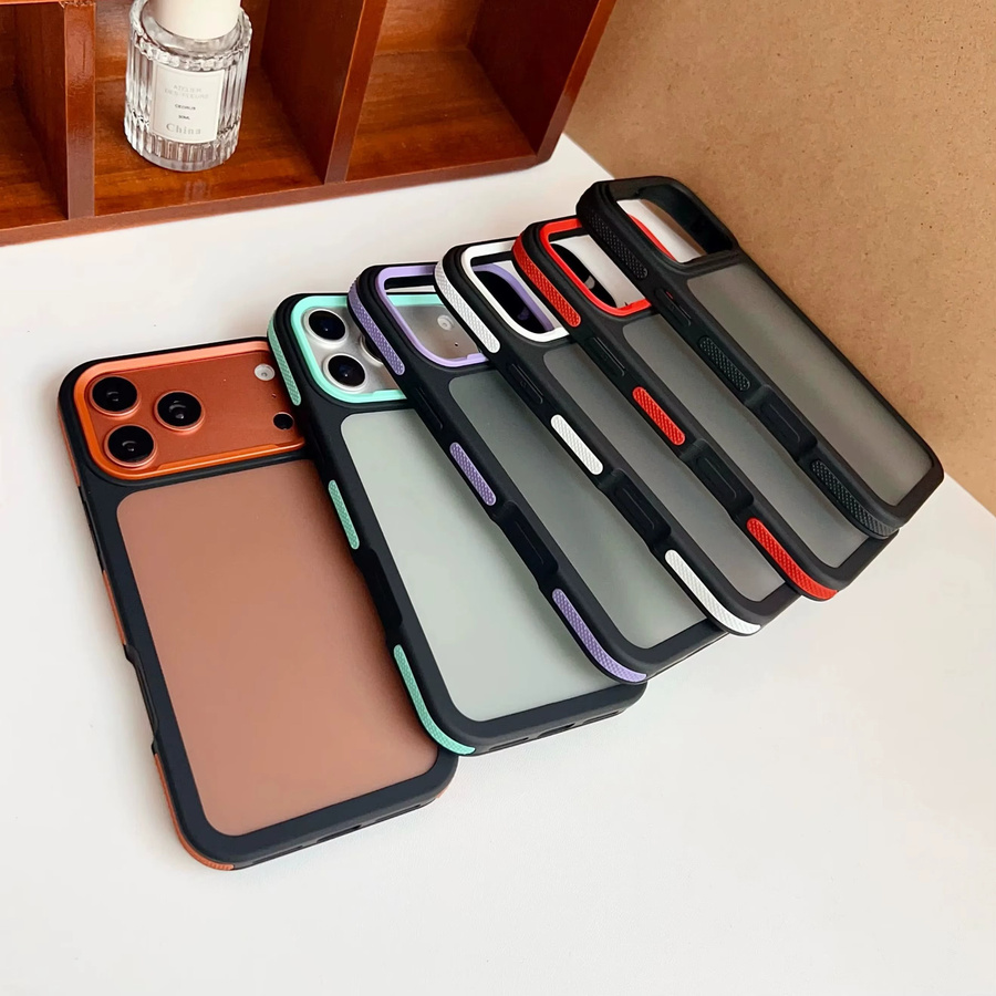 Mattierte und durchscheinende TPU Handyhülle für Apple iPhone 11 bis iPhone 17 Pro Max Plus in Transparent und Blau - Bild 3