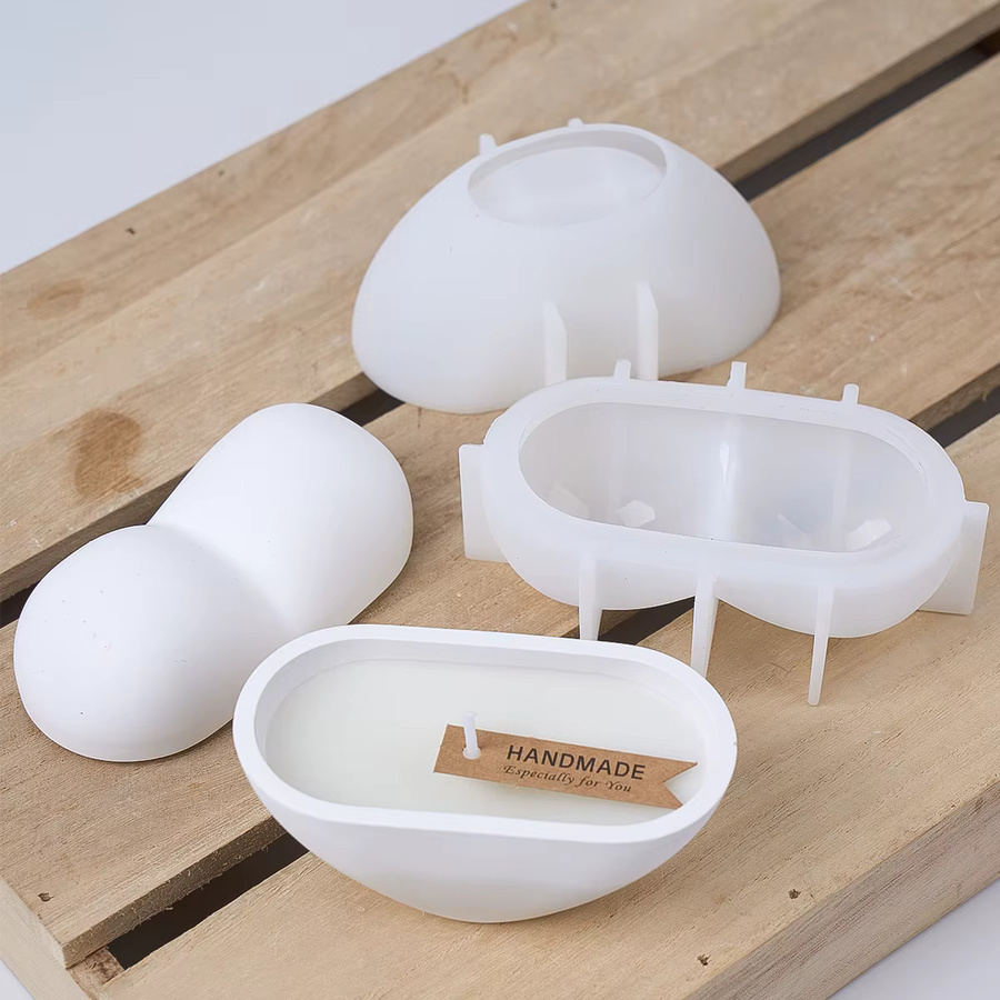 UDOCOOL Silikonform Herz für DIY Kerzen, Beton und Resin in Weiß - Bild 3