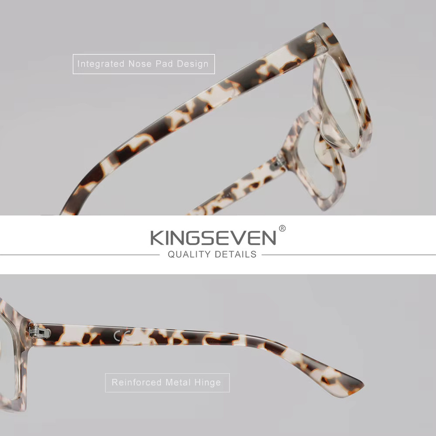 KINGSEVEN Lesebrille, quadratisch, Vollrand, braun, Unisex - Bild 2
