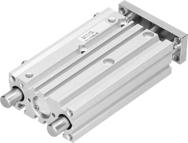 SMC Pneumatikzylinder MGPM16X75 aus Aluminiumlegierung mit 3 Führungsstangen in Silber - Bild 1