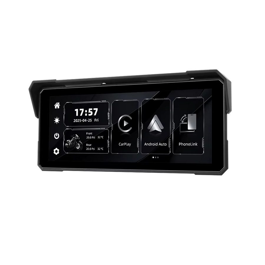EKIY Wireless CarPlay und Android Auto Motorrad Display mit 8,1 Zoll GPS Navigation Bildschirm in Schwarz - Bild 7